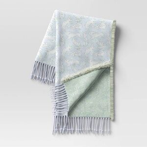 Woven Jacquard Bunny Easter Throw Blanket Blue Threshold™
